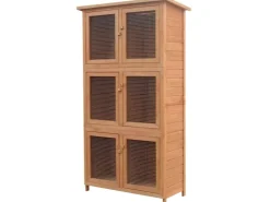 vidaXL Kleintier-/Kaninchenstall 6 Boxen Holz