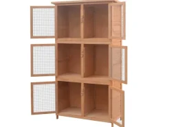 vidaXL Kleintier-/Kaninchenstall 6 Boxen Holz