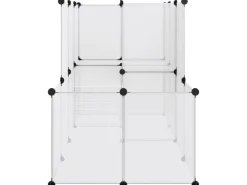 vidaXL Kleintierkäfig Transparent 142x74x93 cm PP und Stahl* Kleintierbedarf