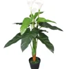 vidaXL Künstliche Calla-Lilie mit Topf 85 cm Weiß