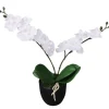 vidaXL Künstliche Orchidee mit Topf 30 cm Weiß