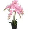 vidaXL Künstliche Orchidee mit Topf 75 cm Rosa