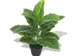 vidaXL Künstliche Taro-Pflanze mit Topf 45 cm Grün* Kunstpflanzen