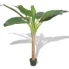 vidaXL Künstlicher Bananenbaum mit Topf 150 cm Grün