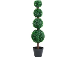 vidaXL Künstlicher Buchsbaum mit Topf Kugelform Grün 90 cm
