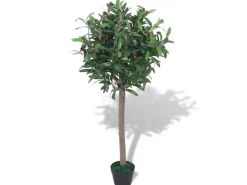 vidaXL Künstlicher Lorbeerbaum mit Topf 120 cm Grün* Kunstpflanzen