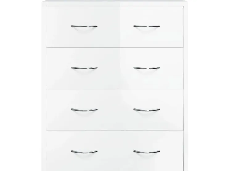 vidaXL Kommode mit 4 Schubladen 60x30,5x71 cm Hochglanz-Weiß 342579* Kommode