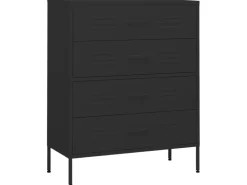 vidaXL Kommode Schwarz 80x35x101,5 cm Stahl* Kommode