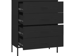 vidaXL Kommode Schwarz 80x35x101,5 cm Stahl* Kommode