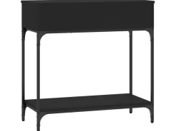 vidaXL Konsolentisch Schwarz 75x34,5x75 cm Holzwerkstoff Modell 1* Tische