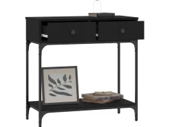 vidaXL Konsolentisch Schwarz 75x34,5x75 cm Holzwerkstoff Modell 1* Tische