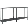 vidaXL Konsolentisch Schwarz 160x35x75,5 cm cm Hartglas* Tische