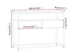 vidaXL Konsolentisch Sonoma-Eiche 100x40x75 cm Holzwerkstoff* Tische