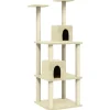 vidaXL Kratzbaum mit Sisal-KratzSäulen Creme 141 cm Modell 1* Katzenbedarf