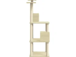 vidaXL Kratzbaum mit Sisal-KratzSäulen Creme 141 cm Modell 1* Katzenbedarf