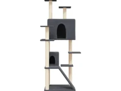 vidaXL Kratzbaum mit Sisal-KratzSäulen Dunkelgrau 153 cm Modell 1* Katzenbedarf