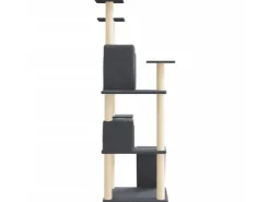 vidaXL Kratzbaum mit Sisal-KratzSäulen Dunkelgrau 153 cm Modell 1* Katzenbedarf