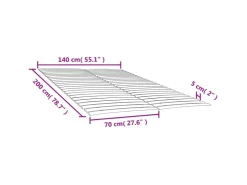 vidaXL Lattenroste mit 48 Latten 2 Stk. 70x200 cm1848504