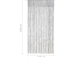 vidaXL Makramee Vorhang Anthrazit 140x240 cm Baumwolle Modell 2* Gardinenstangen|Türvorhänge