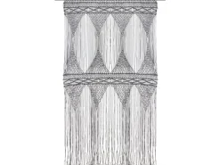 vidaXL Makramee Vorhang Anthrazit 140x240 cm Baumwolle Modell 5