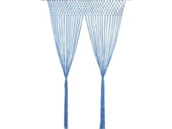vidaXL Makramee Vorhang Blau 140x240 cm Baumwolle Modell 3* Türvorhänge