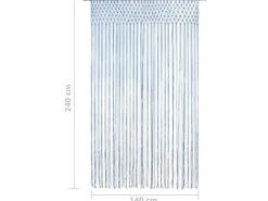 vidaXL Makramee Vorhang Blau 140x240 cm Baumwolle Modell 3* Türvorhänge