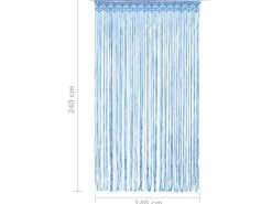 vidaXL Makramee Vorhang Blau 140x240 cm Baumwolle Modell 2* Türvorhänge