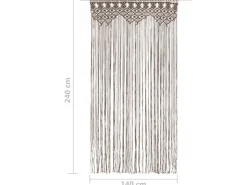 vidaXL Makramee Vorhang Taupe 140x240 cm Baumwolle Modell 6* Türvorhänge