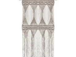 vidaXL Makramee Vorhang Taupe 140x240 cm Baumwolle Modell 5
