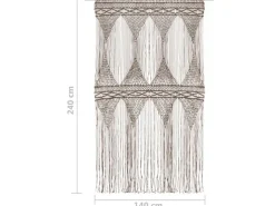 vidaXL Makramee Vorhang Taupe 140x240 cm Baumwolle Modell 5