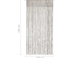 vidaXL Makramee Vorhang Taupe 140x240 cm Baumwolle Modell 4* Türvorhänge