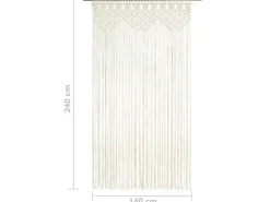vidaXL Makramee Vorhang 140x240 cm Baumwolle Modell 2