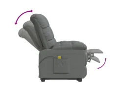 vidaXL Massagesessel Dunkelgrau Stoff Modell 32* Sessel