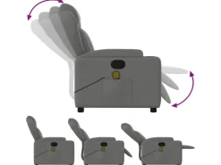 vidaXL Massagesessel Dunkelgrau Samt Modell 9* Sessel