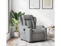 vidaXL Massagesessel Hellgrau Stoff Modell 5