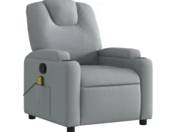 vidaXL Massagesessel Hellgrau Stoff Modell 4* Sessel