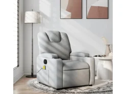 vidaXL Massagesessel Hellgrau Stoff Modell 4* Sessel