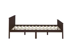 vidaXL Massivholzbett Dunkelbraun Kiefer 160x200 cm1115583