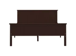 vidaXL Massivholzbett Dunkelbraun Kiefer 160x200 cm1115583