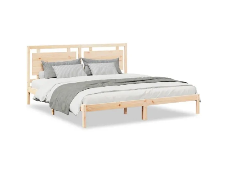 vidaXL Massivholzbett Extra Lang ohne Matratze 200x220 cm 3309207* Betten