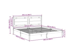 vidaXL Massivholzbett Extra Lang ohne Matratze 200x220 cm 3309207* Betten