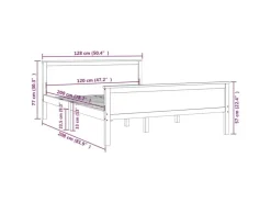 vidaXL Massivholzbett Kiefer 120x200 cm1115502* Betten