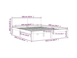 vidaXL Massivholzbett Kiefer 160x200 cm1137078