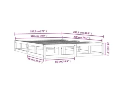 vidaXL Massivholzbett 180x200 cm 820815* Betten
