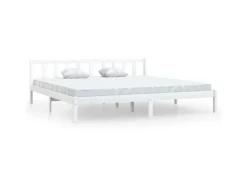 vidaXL Massivholzbett Weiß Kiefer 200x200 cm923563* Betten