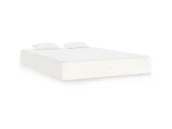 vidaXL Massivholzbett Weiß 200x200 cm1279614