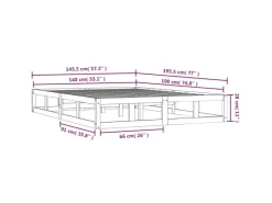 vidaXL Massivholzbett 140x190 cm 820841* Betten