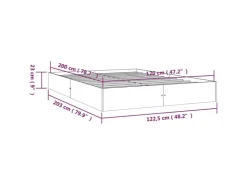 vidaXL Massivholzbett 120x200 cm1279638