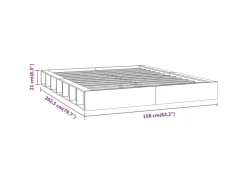 vidaXL Massivholzbett 140x200 cm1280188