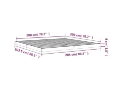 vidaXL Massivholzbett 200x200 cm Kiefer 823424